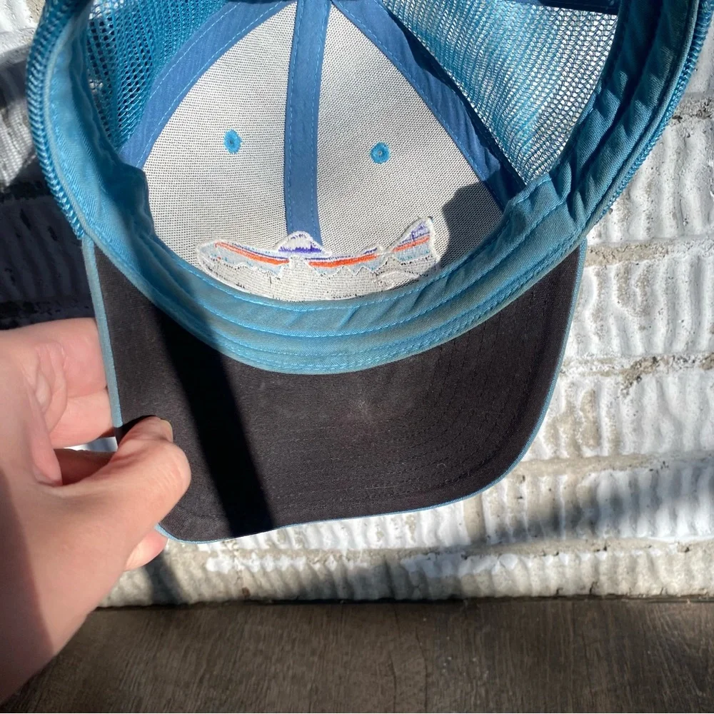 Blue Mesh Patagonia Baseball Cap Fishing Hat